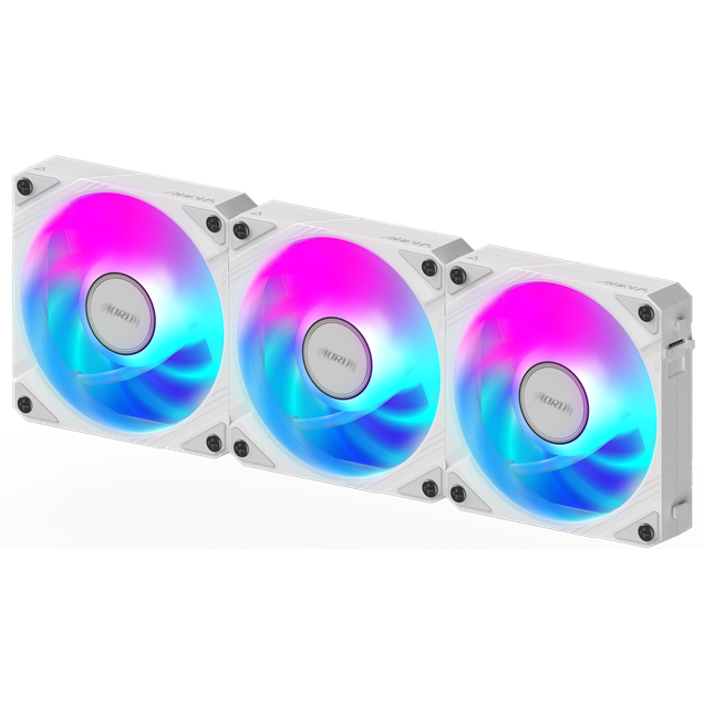 Gigabyte AORUS EZ Chain Fan 120 ICE Triple Pack of 120mm ARGB Case Fans in White